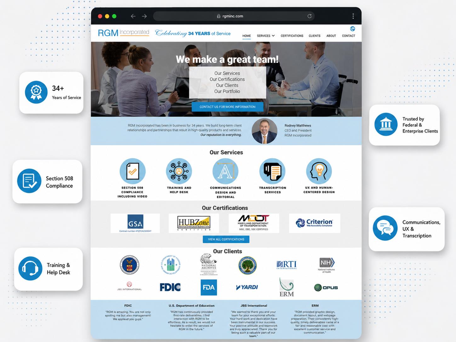 RGM Incorporated website