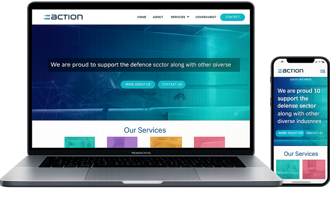 Blazit Marketing website shown on laptop and mobile